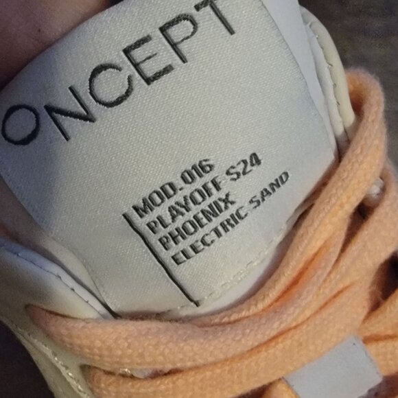 NEW ONCEPT Phoenix Sneaker Womens 8 Electric Sand Pink Tan Blue Leather - Picture 7 of 9